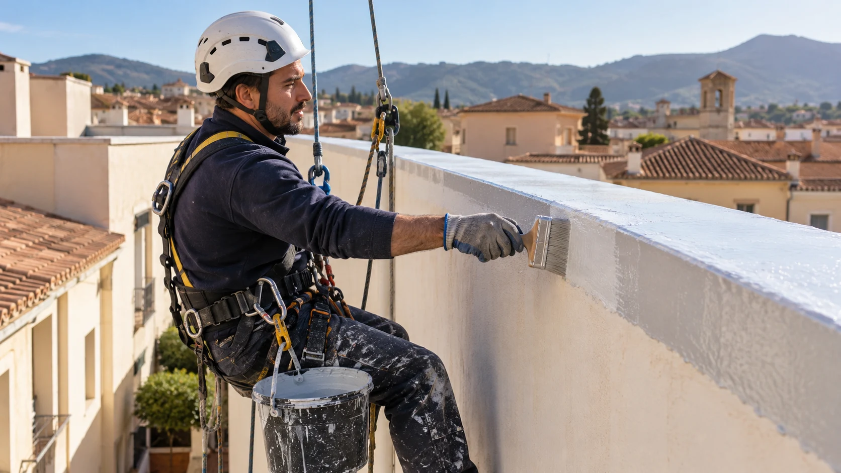Impermeabilización de peto exterior en altura