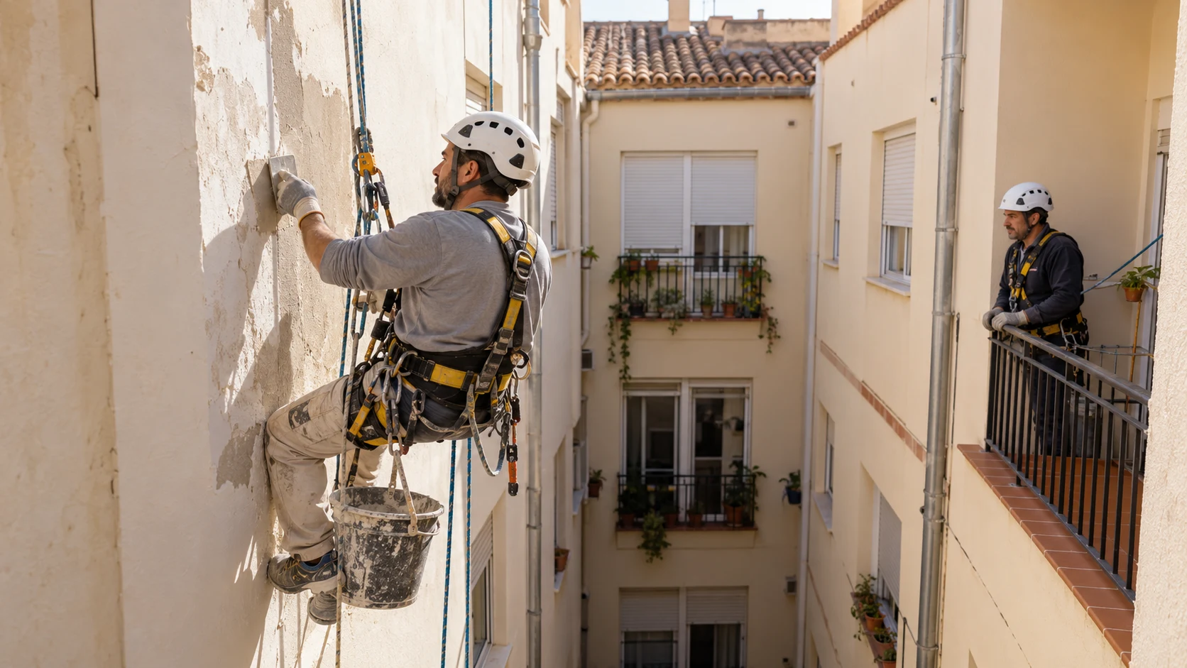 Rehabilitación de patios de luces en Alzira