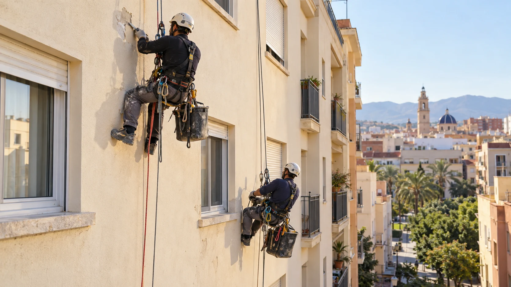 Trabajos verticales en Alzira
